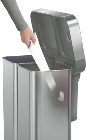 Simplehuman Recycling Plastic Waste Bin 2x58lt with Pedal