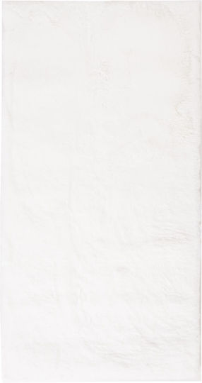 Royal Carpet Bunny Αντιολισθητικό Χαλί Ορθογώνιο Shaggy Γούνινο White 67x140cm