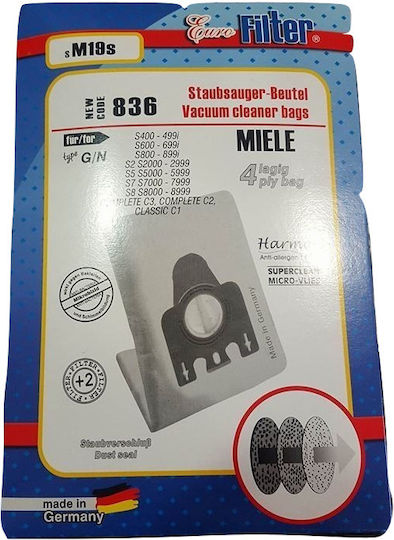 Replacement Vacuum Cleaner Bags Sm 19 S Miele Series S Eurofilter
