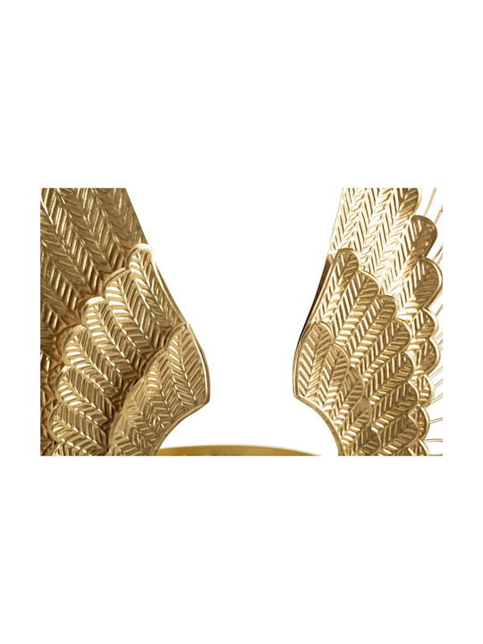 Mauro F Gold Wall Decor Made of Metal 105.5x3x37cm 2 Pieces