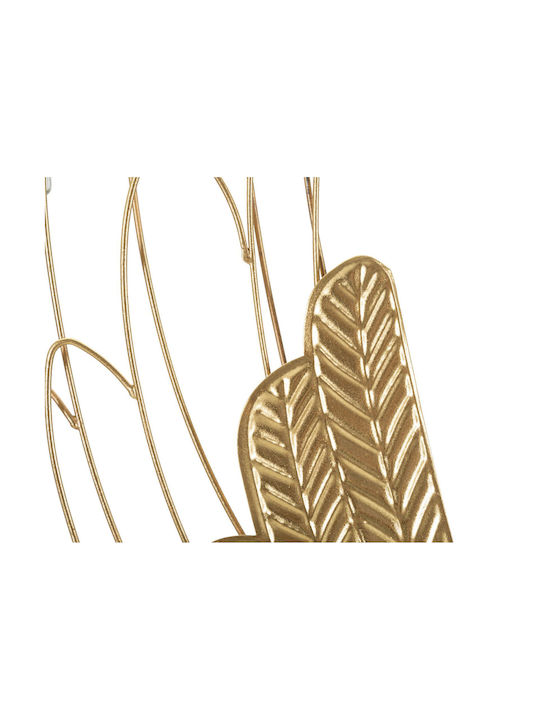 Mauro F Gold Wall Decor Made of Metal 105.5x3x37cm 2 Pieces