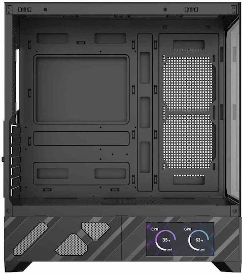 Xigmatek Alphard Pro Геймърско Midi Tower Компютърна Кутия с Страничен Прозорец и RGB Осветление Черна