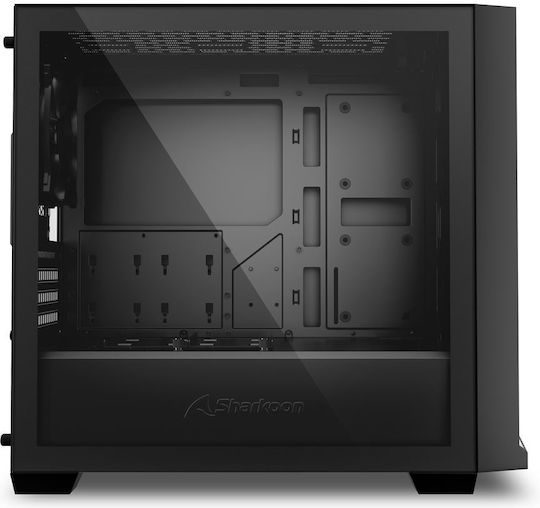 Sharkoon J1000 ARGB Gaming Mini Tower Κουτί Υπολογιστή με Πλαϊνό Παράθυρο Μαύρο