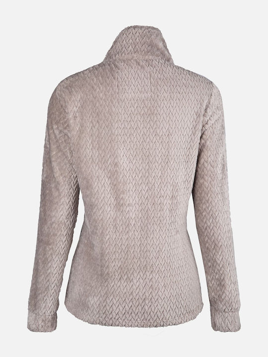 Aulp Becco Jacket W Fleece Γυναικεία Ζακέτα με Φερμουάρ Sepia
