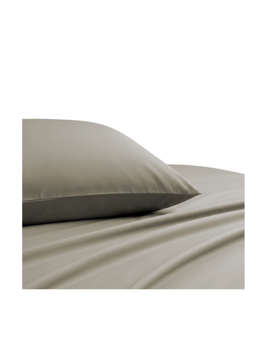 Melinen Σετ Μαξιλαροθήκες με Φάσα Olive/grey 53x72εκ.