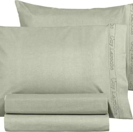 Guy Laroche Color Plus Pillowcase Set with Envelope Cover Khaki 50x70cm.