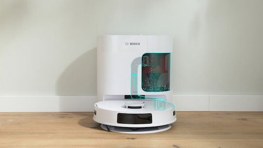 Bosch Spotless Advanced + Robot Vacuum Cleaner with Laser Mapping & 11000Pa Suction Power White