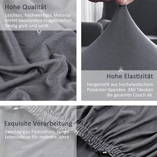 Taococo Sofa Cover Set *1889184 Еластичен Калъф За ъглов диван Dark Gray 35x230см 1бр