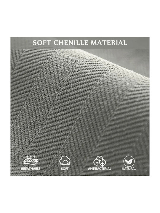 Husă Elastică Canapea cu trei locuri Gray 90x160cm 1buc 3305557