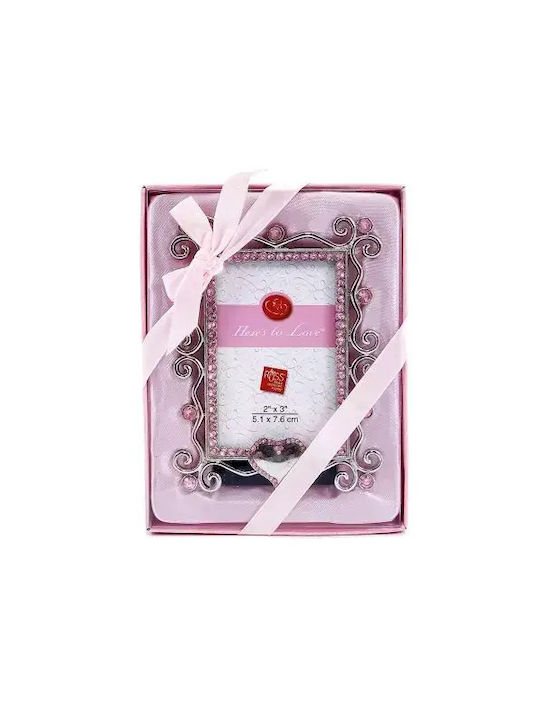 Russ Berrie Metallic Photo Frame with Pink Frame