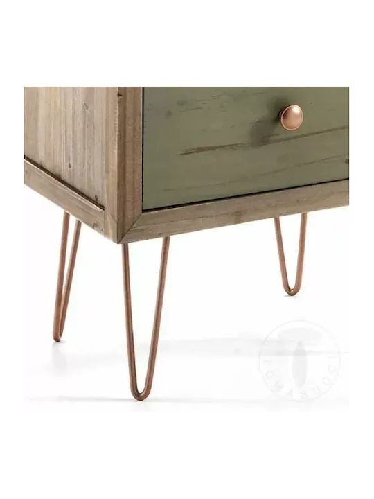 Κομοδίνο Μεταλλικό Πολύχρωμο 59x40x30cm