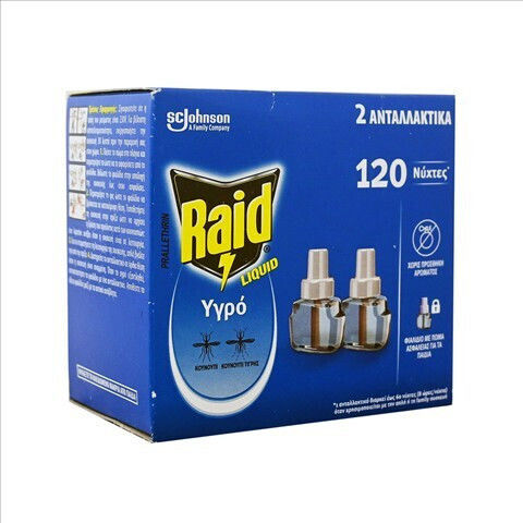 Raid Ανταλλακτικό Υγρό για Κουνούπια 36ml 2τμχ