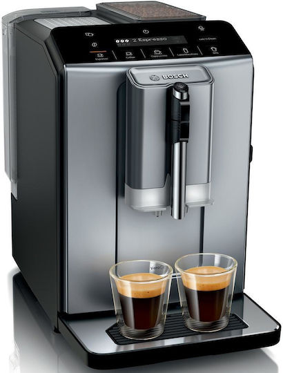 Bosch Αυτόματη Μηχανή Espresso 1300W Πίεσης 15bar με Μύλο Άλεσης Μαύρη TIE20504