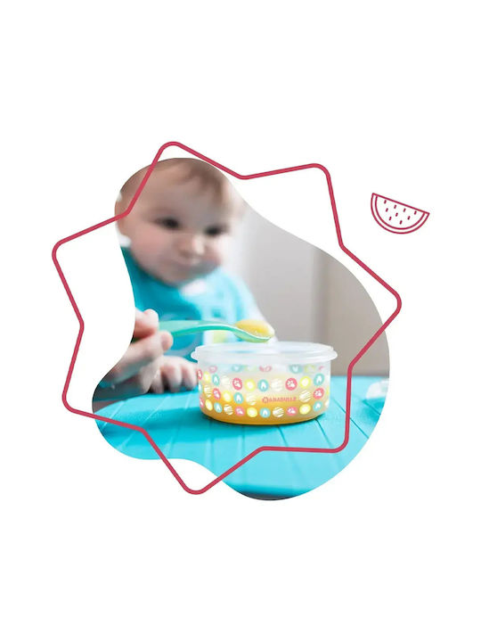 Badabulle Cutie pentru Mâncare Plastic Multicolor Potrivit pentru Cuptor cu Microunde 2buc