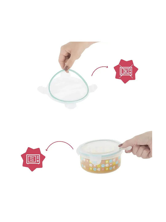 Badabulle Cutie pentru Mâncare Plastic Multicolor Potrivit pentru Cuptor cu Microunde 2buc