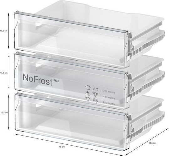 Bosch Вграден Вертикален Фризер 85лт NoFrost