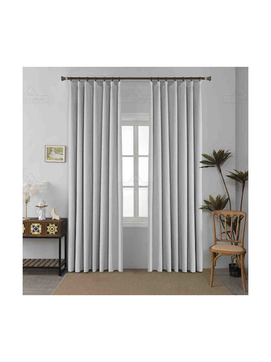 Homeone Vorhang mit Bleistiftfalten Weiß 270x270cm