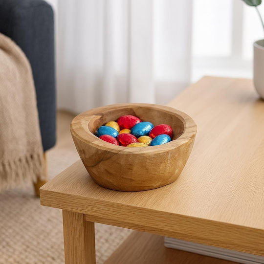 Bowl Nextdeco Teak Wood H7xø15cm