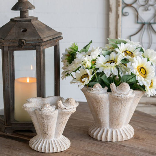 Artekko Cement Planter Concrete Beige 25.5x24x22.5cm.