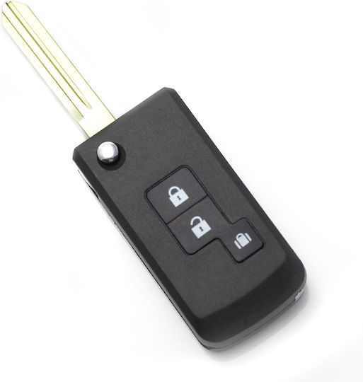 Nissan Messerartiger Schlüsselcase 2+1 Tasten Modifiziert