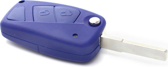 Fiat Knife-type Key Case 2 Buttons Blue