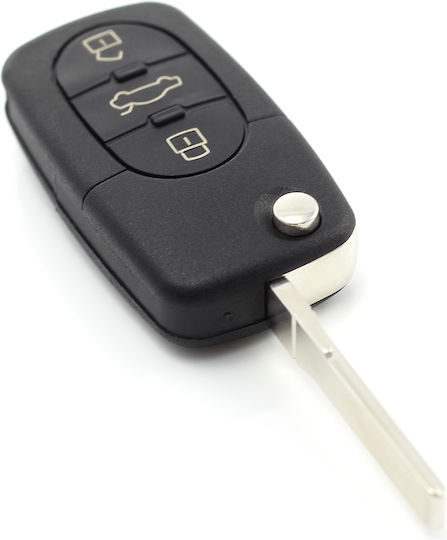 Husă Pentru Chei Auto Audi 3+1 Buton Tip Cuțit 1 Buton Panică Baterie 1616 Carguard