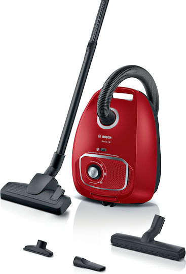 Bosch BGB41RD3H Ηλεκτρική Σκούπα 600W με Σακούλα 4lt Κόκκινη