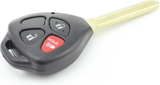 Husă Pentru Chei Toyota 2+1 Butoane Roșie Buton Panică Fără Logo
