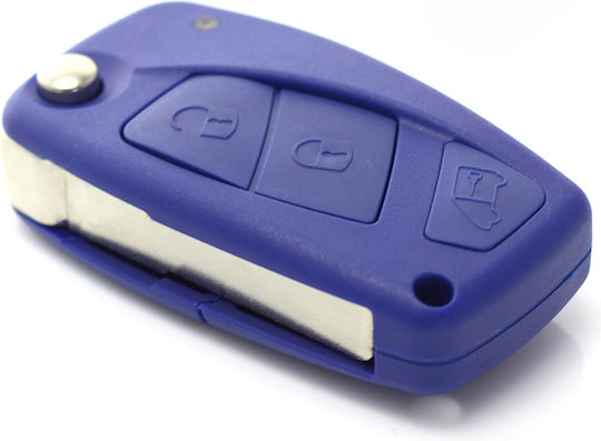 Fiat Knife-type Key Case 3 Buttons Blue