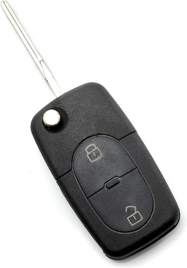Alista Home Autoschlüssel Schutzhülle Für Audi Messerart Schlüssel 2 Tasten Batterie 1616 Carguard