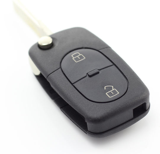 Alista Home Autoschlüssel Schutzhülle Für Audi Messerart Schlüssel 2 Tasten Batterie 1616 Carguard