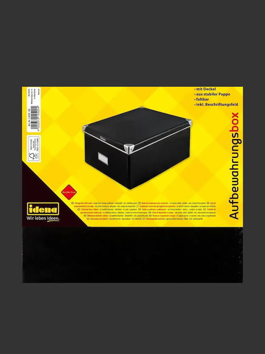 Idena Хартия Кутия за съхранение с капак Черен 35x28x17см 1бр