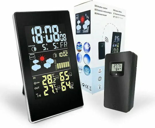 202794024 Drahtlos Wetterstation Digital Tischplatte Schwarz