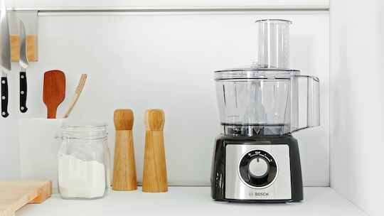 Bosch Multifunctional Food Processor 800W with Pot 2.3lt and Jug Blender Black