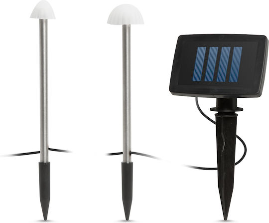 Lampă Solară Led Garden Eden 12 Bucăți Mini Ciuperci Alb Cald 24 Cm X 4 M