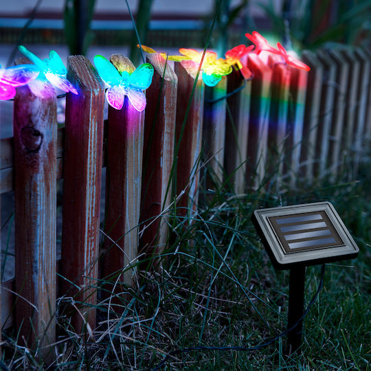 Solar Led Light Butterflies 2.9 m 10 Colored Leds