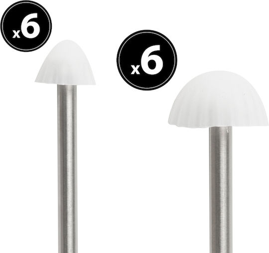 Lampă Solară Led Garden Eden 12 Bucăți Mini Ciuperci Alb Cald 24 Cm X 4 M