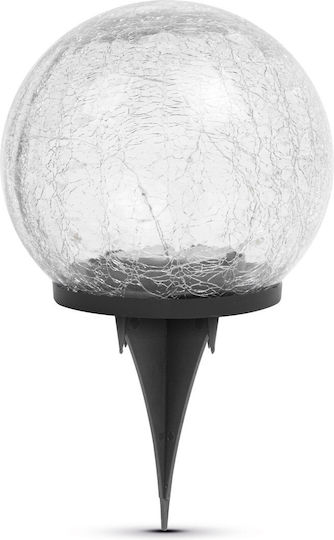 Solarleuchte Glas Kugel Lampe 15 Cm 20 Warm Weiß LEDs