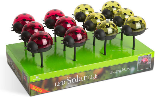 Led Solar Lamp Ladybug Cool White Red Yellow 75 X 60 X 156 Mm