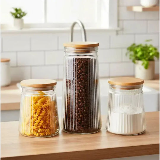 Vilde Vilde Allgemeine Verwendung Glas Transparentes Vasen mit Deckel 1000ml