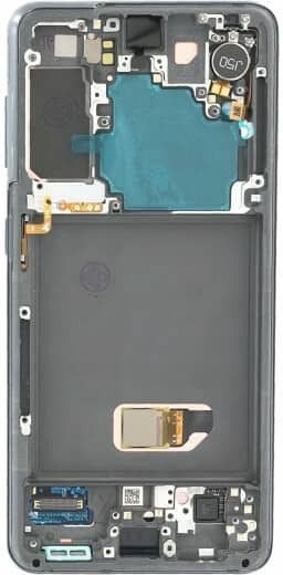 Samsung Screen with Touch Mechanism and Frame for Samsung Galaxy S21 (Phantom Grey)
