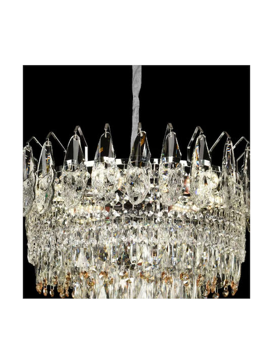 Alista Home Candelabru 9xE14 Ø49cm cu Cristale Transparent AT1CT-IM1P-HT2L-CC6687/500CR