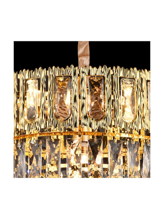 Alista Home Candelabru 5xE14 Ø40cm cu Cristale Auriu AT1CT-IM1P-HT2L-CC912/400GD