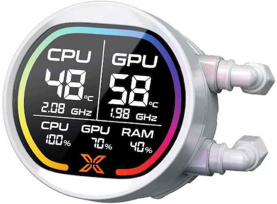 Xigmatek LK Pro 360 Digital Arctic Υδρόψυξη AIO CPU με 3 Ανεμιστήρες 120mm και ARGB Φωτισμό Λευκή