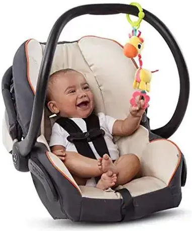 Bright Starts Anhänger Spielzeug Für Kinderwagen und Auto mit Beißring für 0++ Monate