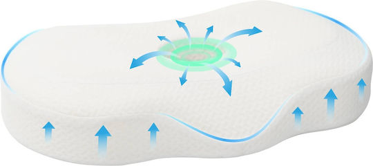vidaXL Μαξιλάρι με Memory Foam 55x36x10cm σε Λευκό χρώμα 42012696