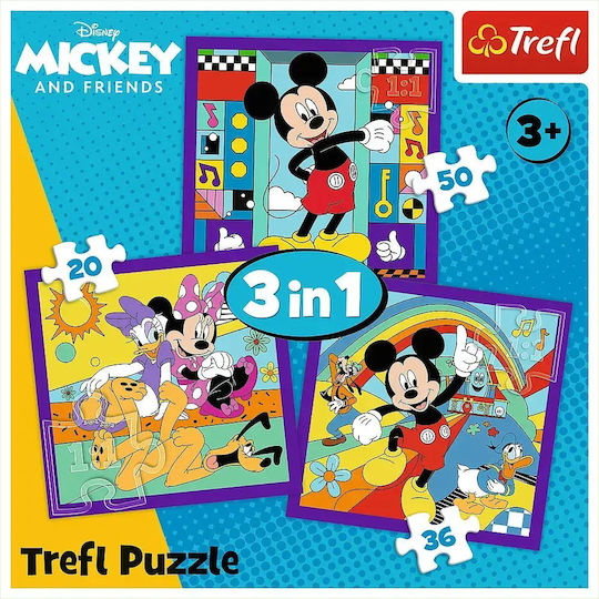 Kinderpuzzle Mickey und Sein Fröhliches Team für 3+ Jahre Trefl