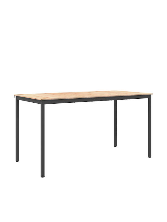 Table Bar from Solid Wood Natural 110x55x105cm
