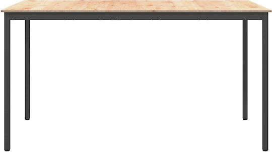 Table Bar from Solid Wood Natural 110x55x105cm