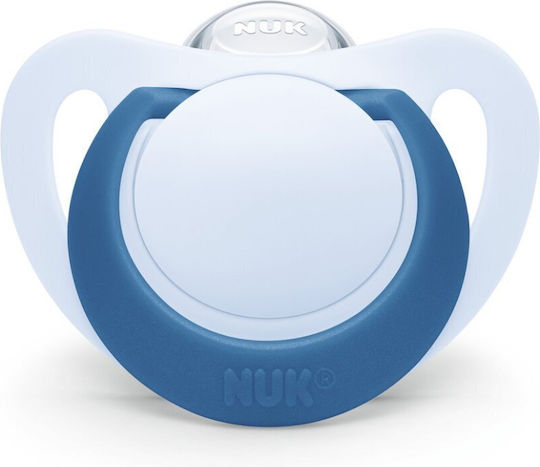 Nuk Star Pacifier Silicone with Case Light Blue / Blue for 18-36 months